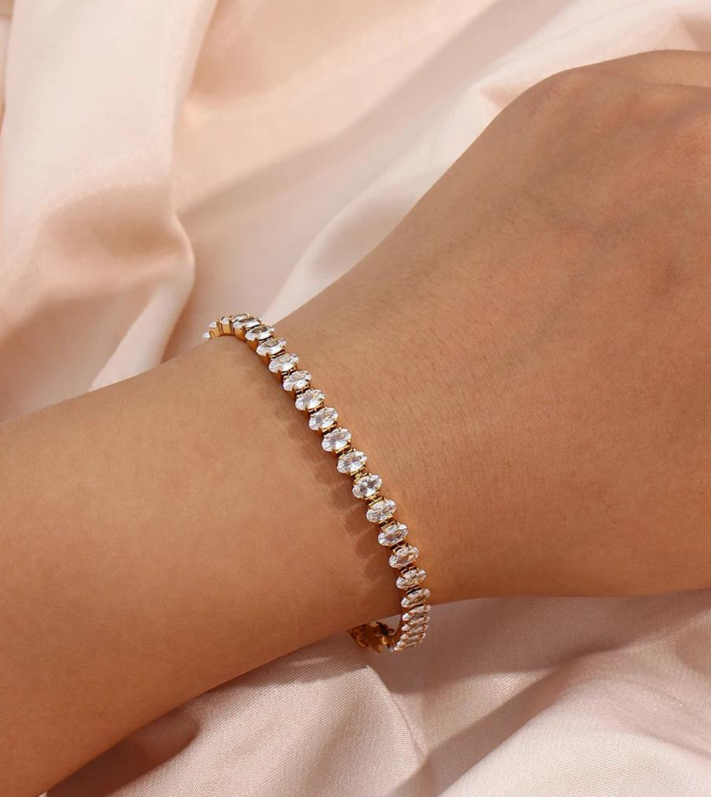 Brillar CZ Bracelet 18k Gold