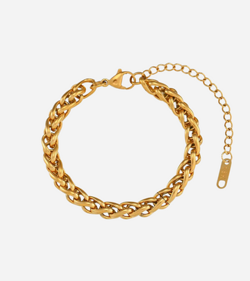Braid Link Bracelet | 18k Gold