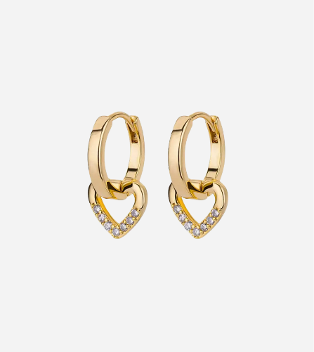 Feliz Heart Earrings | 18k Gold