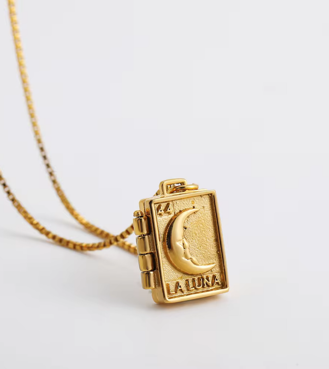 La Luna Locket Necklace | 18k Gold