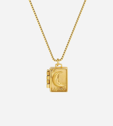 La Luna Locket Necklace | 18k Gold