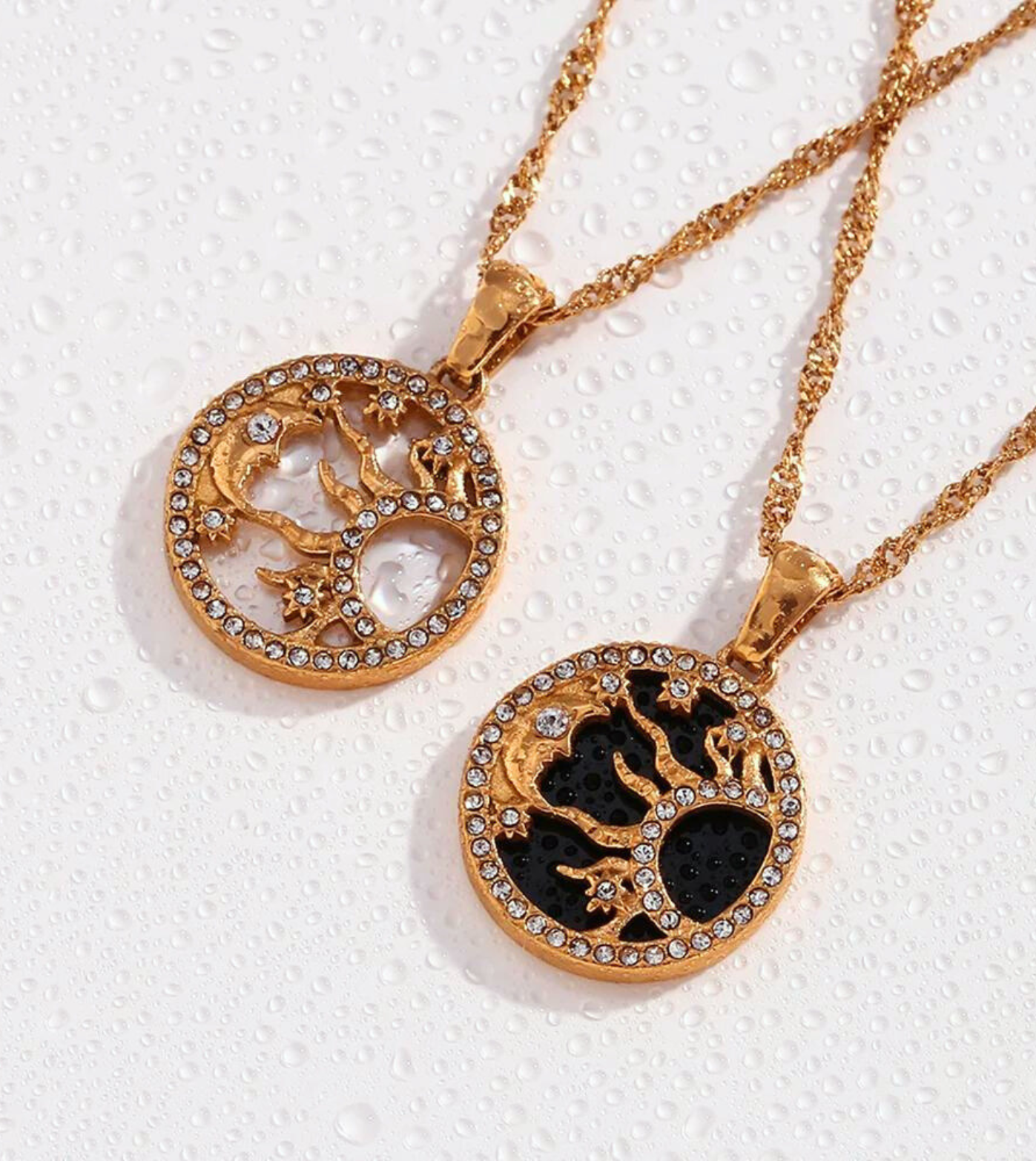 Celestial Pendant Necklace | 18k Gold