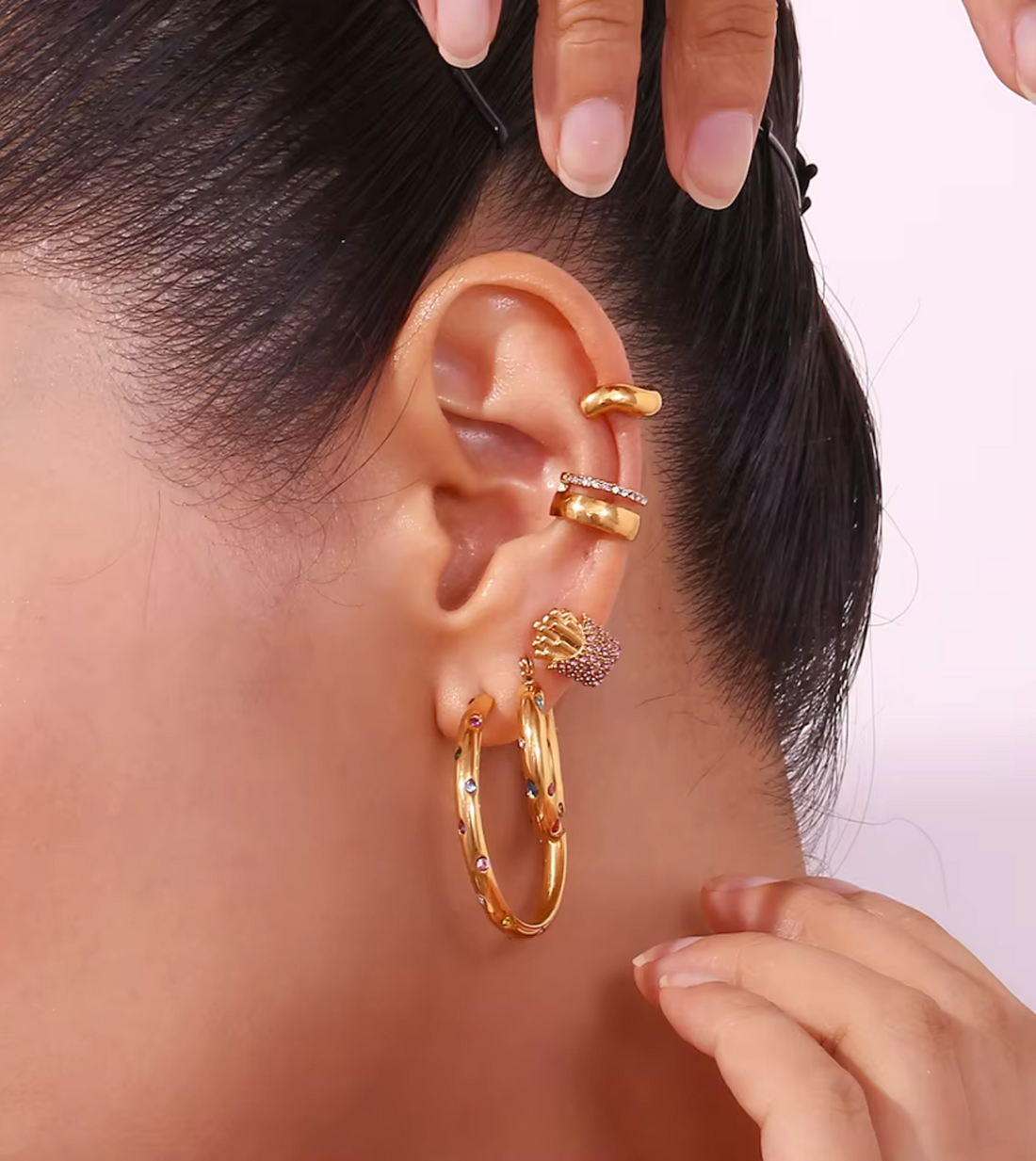 Dainty Atlanta Ear Cuff | 18k Gold