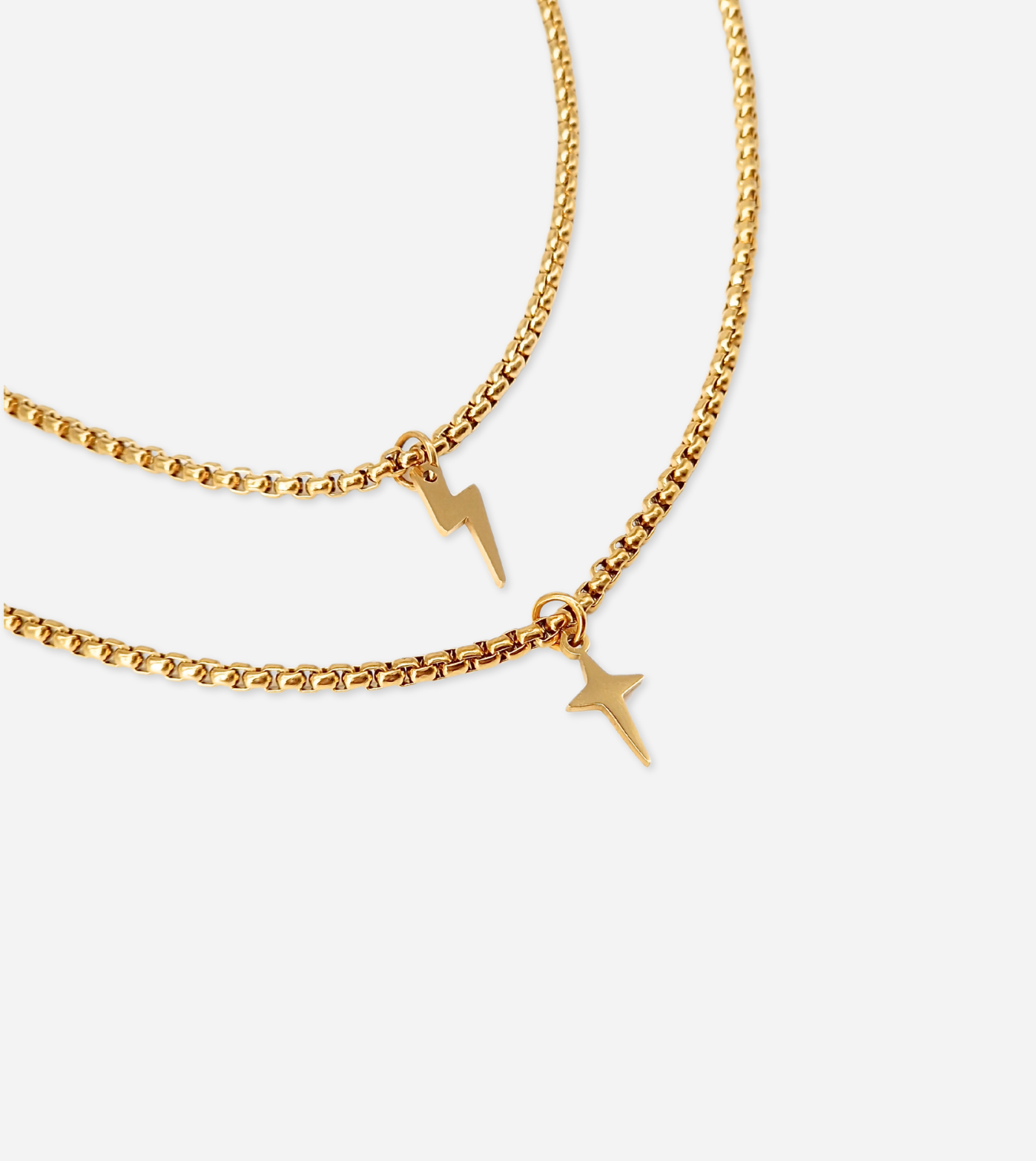 Rolo Link Pendant Necklace | 18k Gold