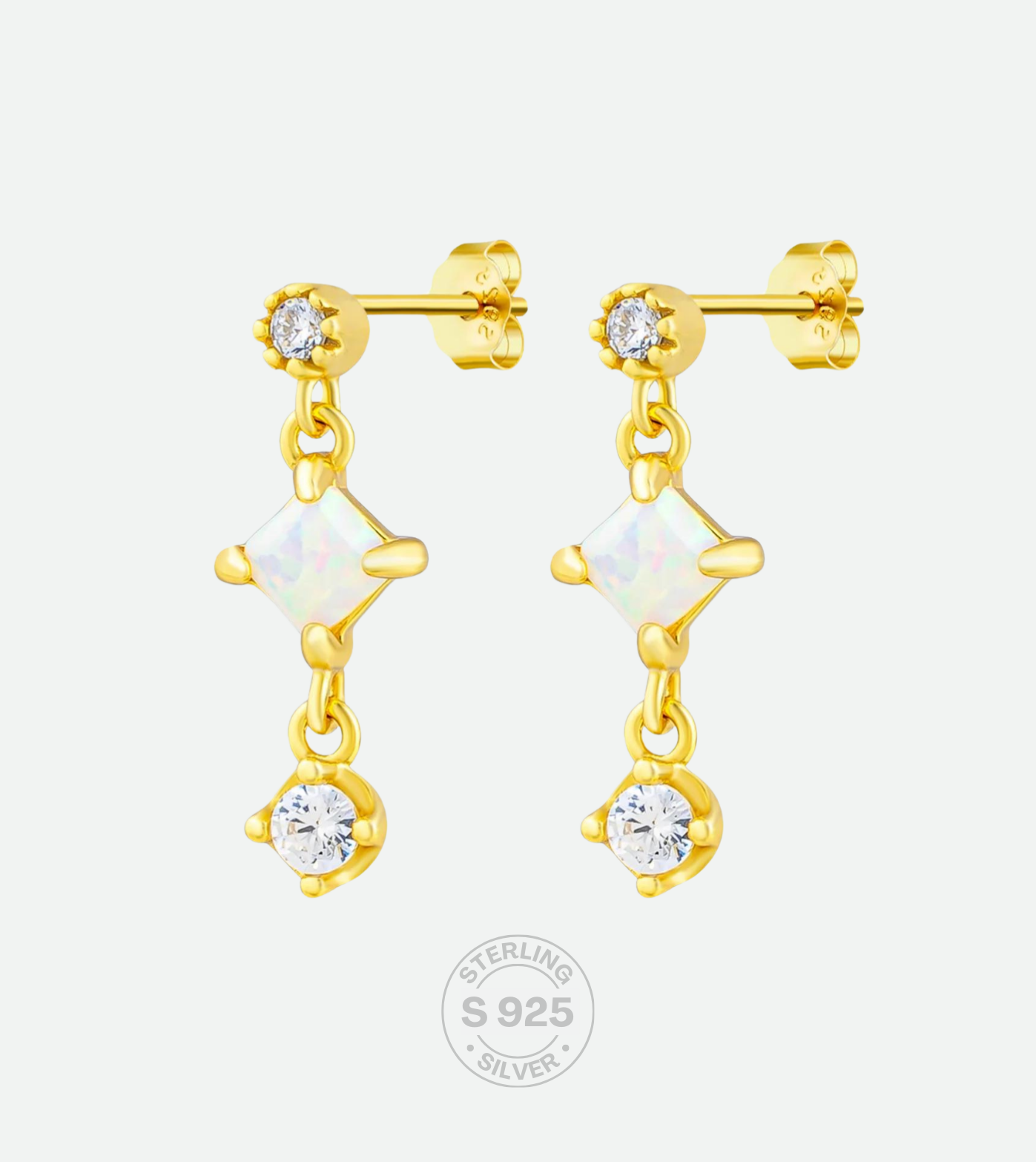 Dainty Opal CZ Earrings | S925