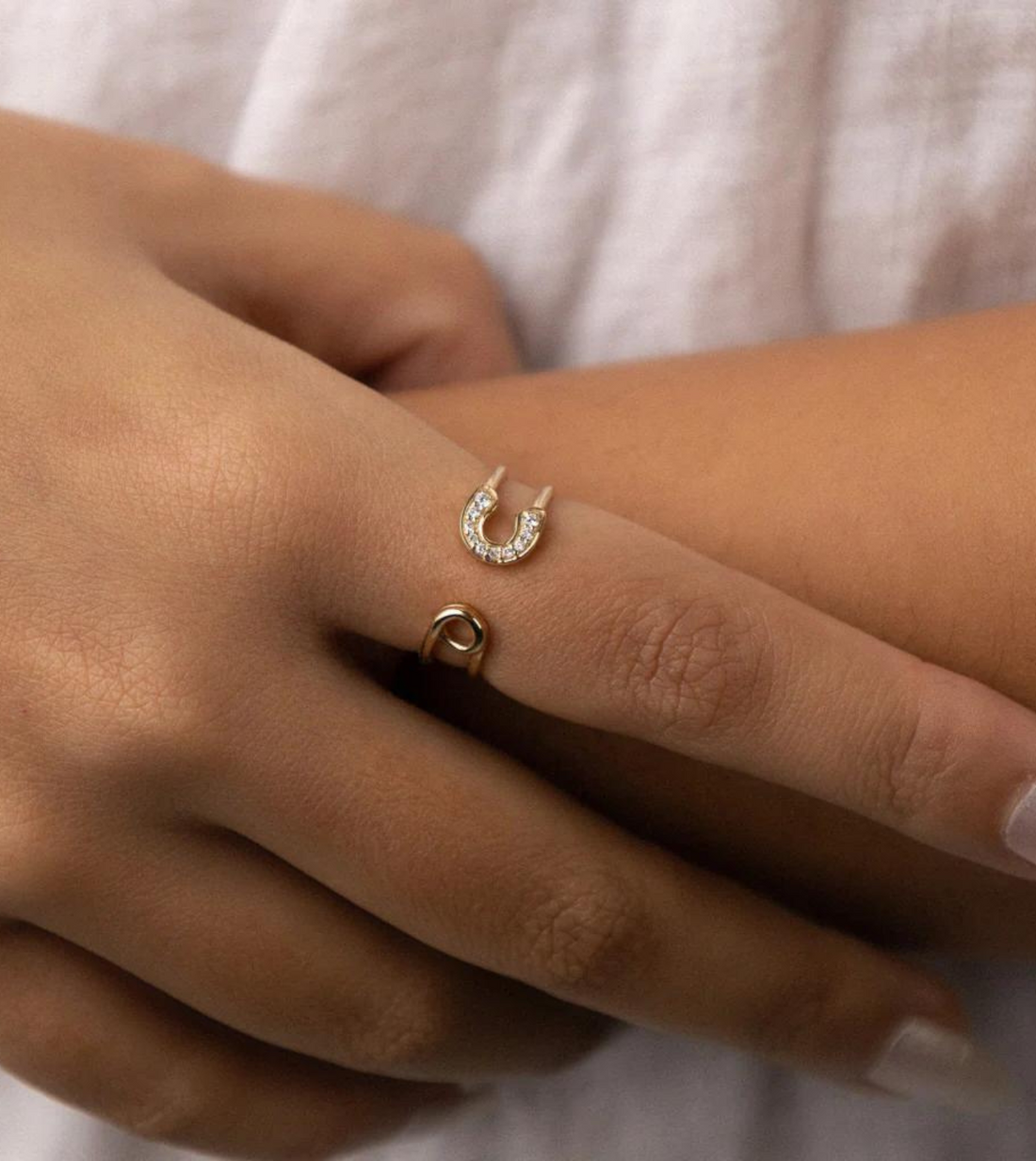 Safety Pin Ring | 1K Gold