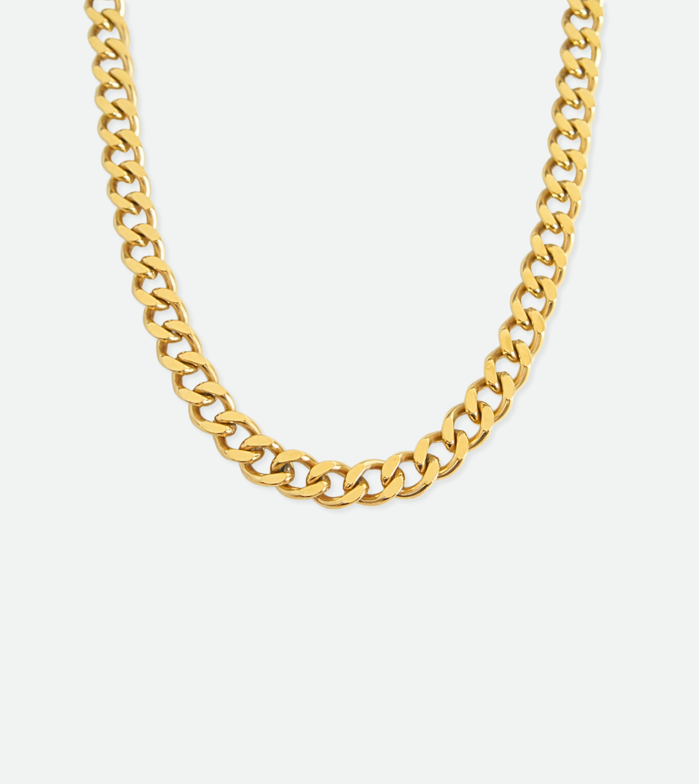 Curb Link Chain 10mm | 18k  Gold