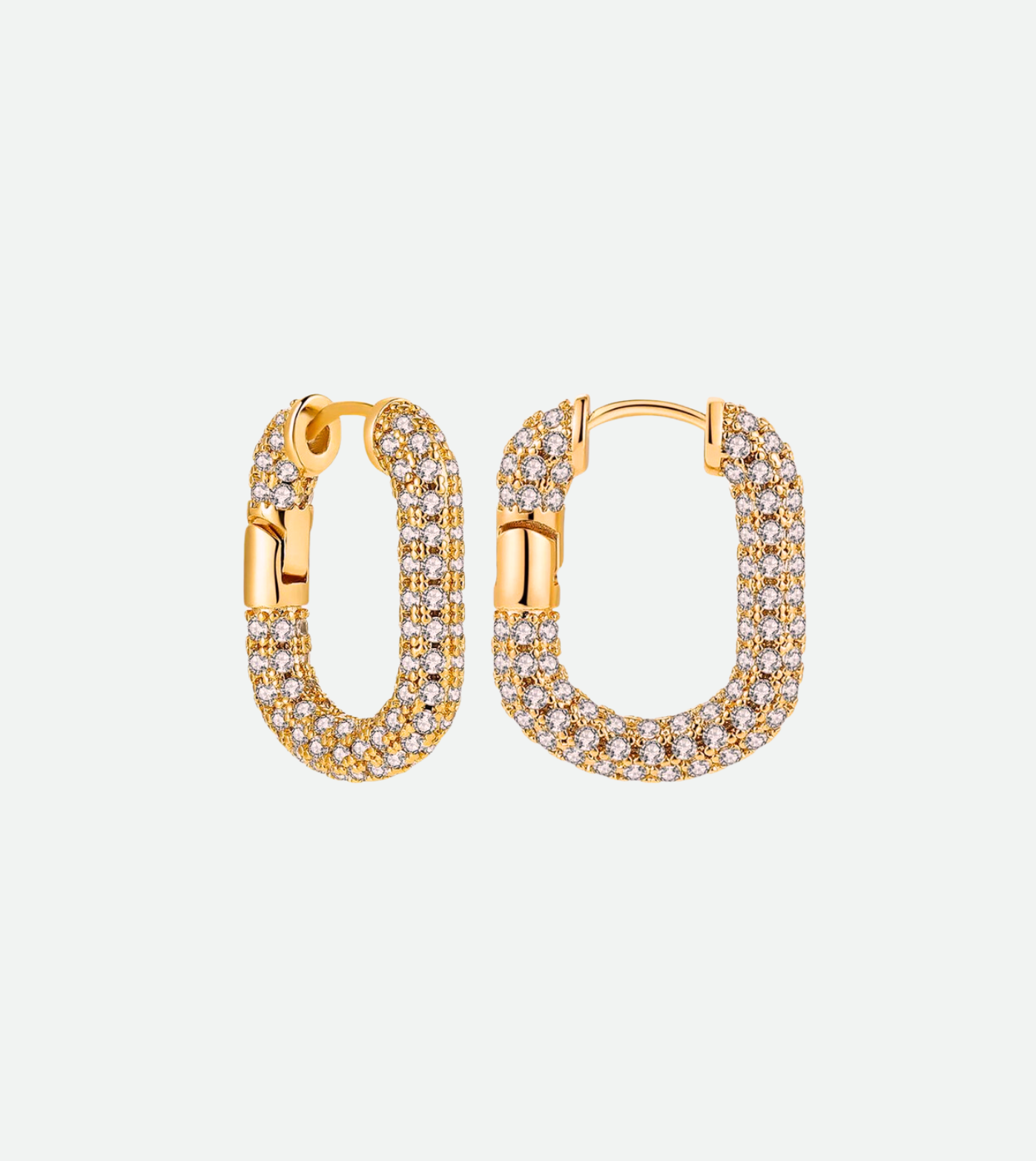 Celeste Buckle Hoops | Rose Gold