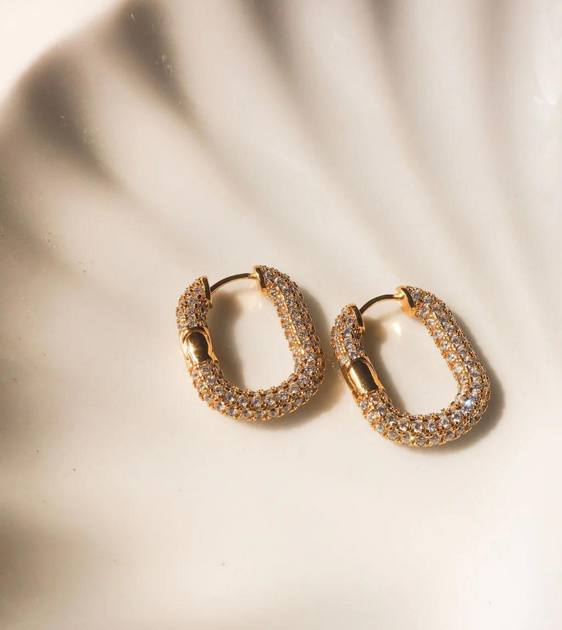 Celeste Buckle Hoops | Rose Gold