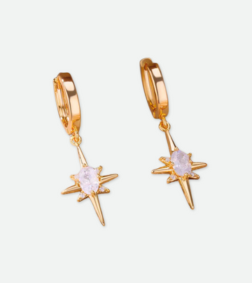 Étoile Dangle Huggies | 18k Gold