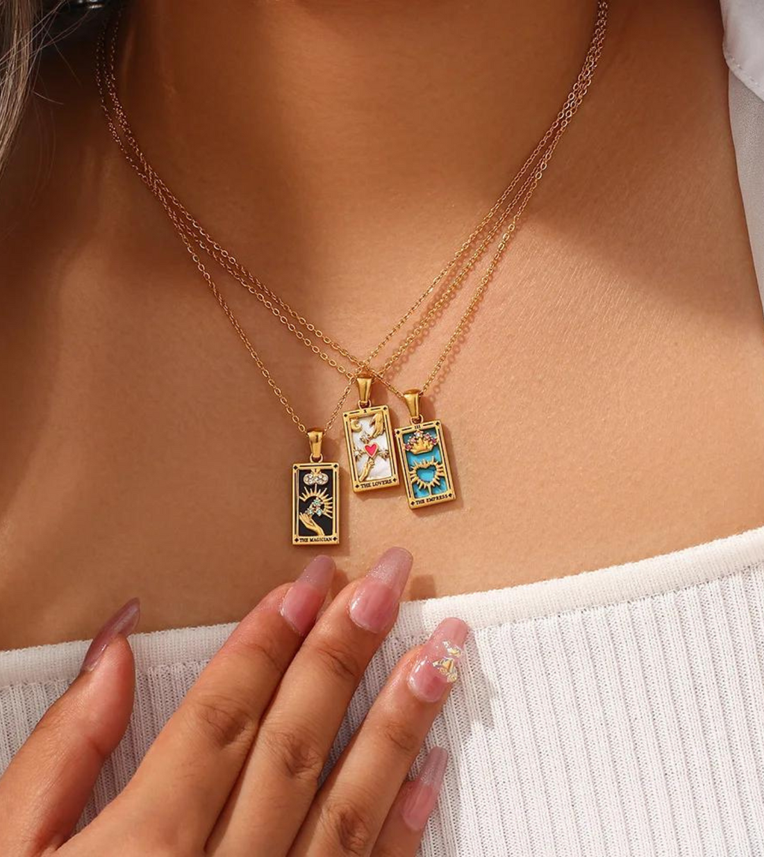 The Lovers Tarot Necklace | 18k Gold