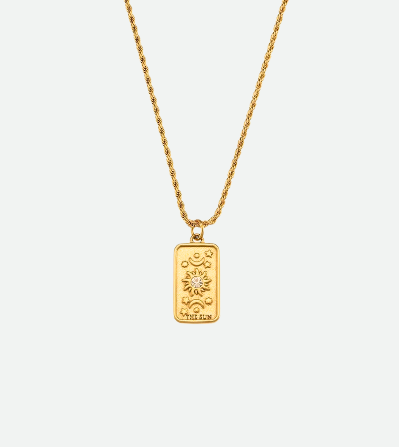 The Sun Tarot Necklace | 18k Gold