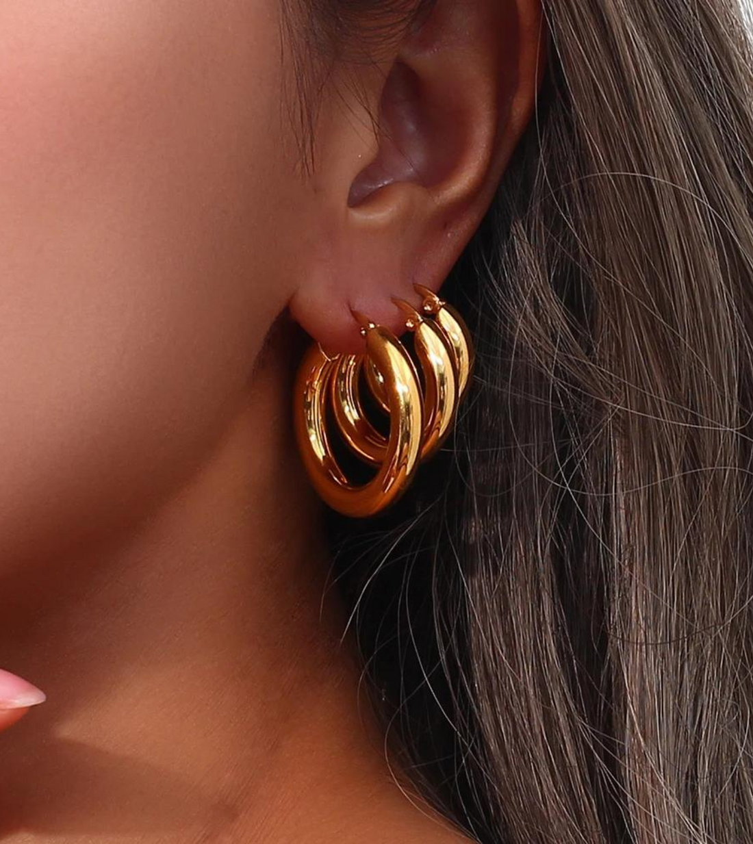 Aria Chunky Hoops | 18k Gold