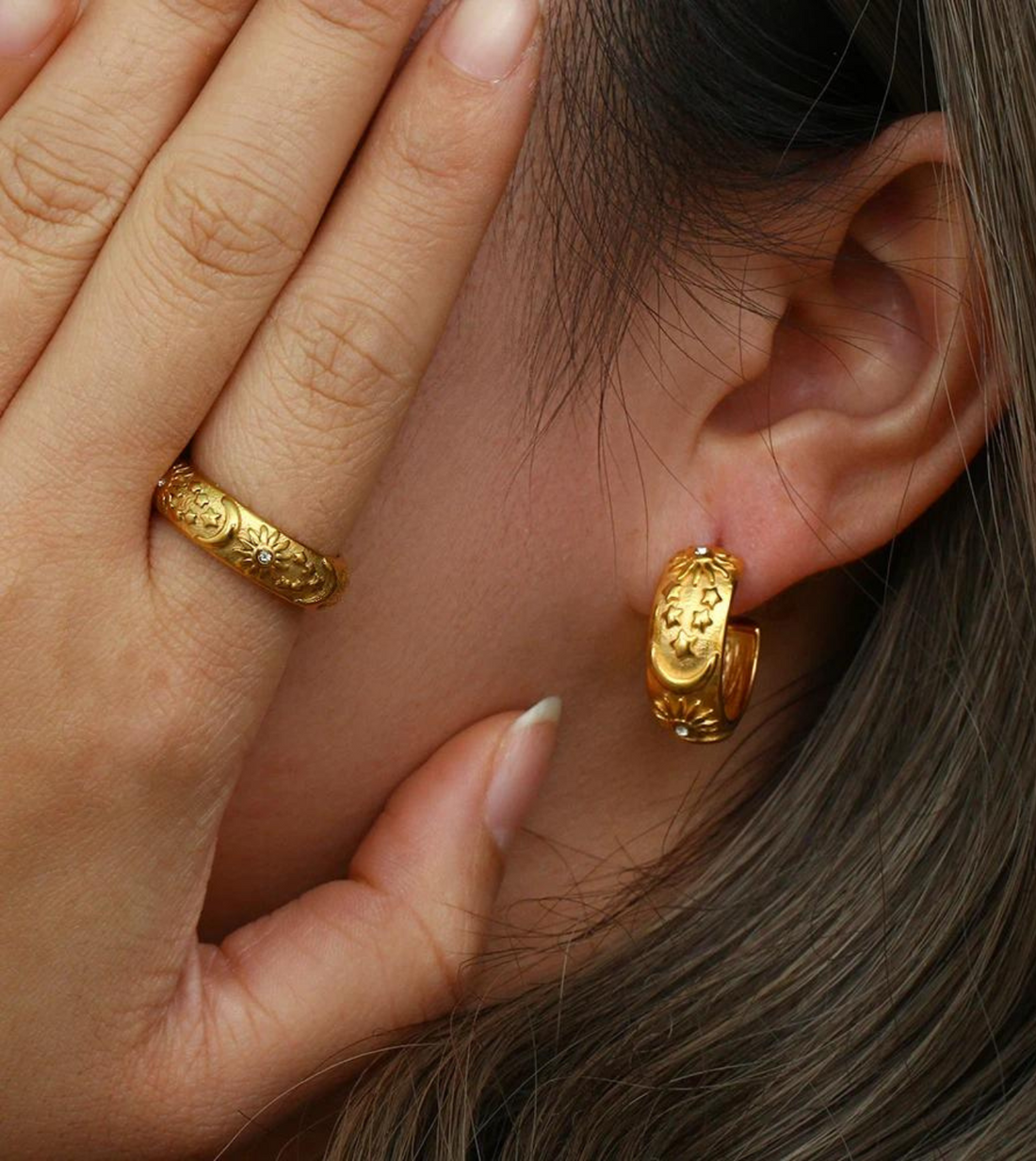 Estrela Hoop Earrings | 18k Gold