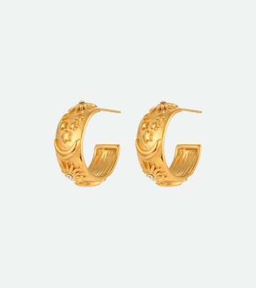 Estrela Hoop Earrings | 18k Gold