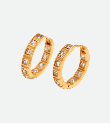 Alghero CZ Huggies | 18k Gold