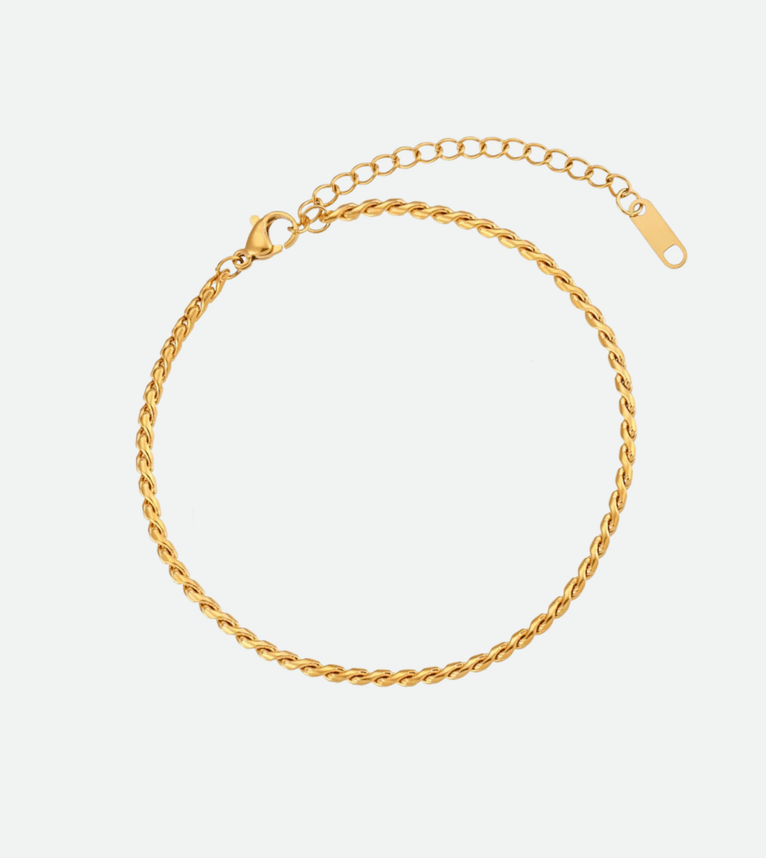 Dainty Twist Anklet | 18k Gold