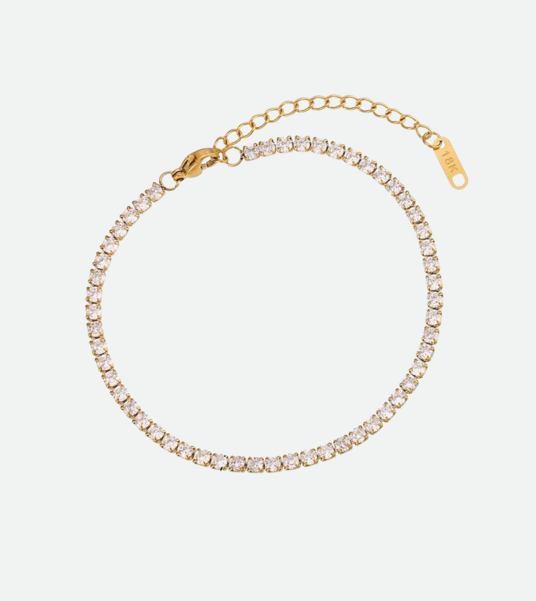 Zircon Anklet | 18k Gold