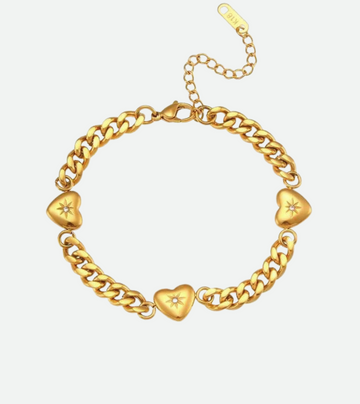 Cagliari Heart Bracelet | 18k Gold