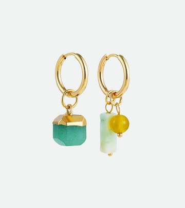 Boho Quartz Earrings | 18k Gold