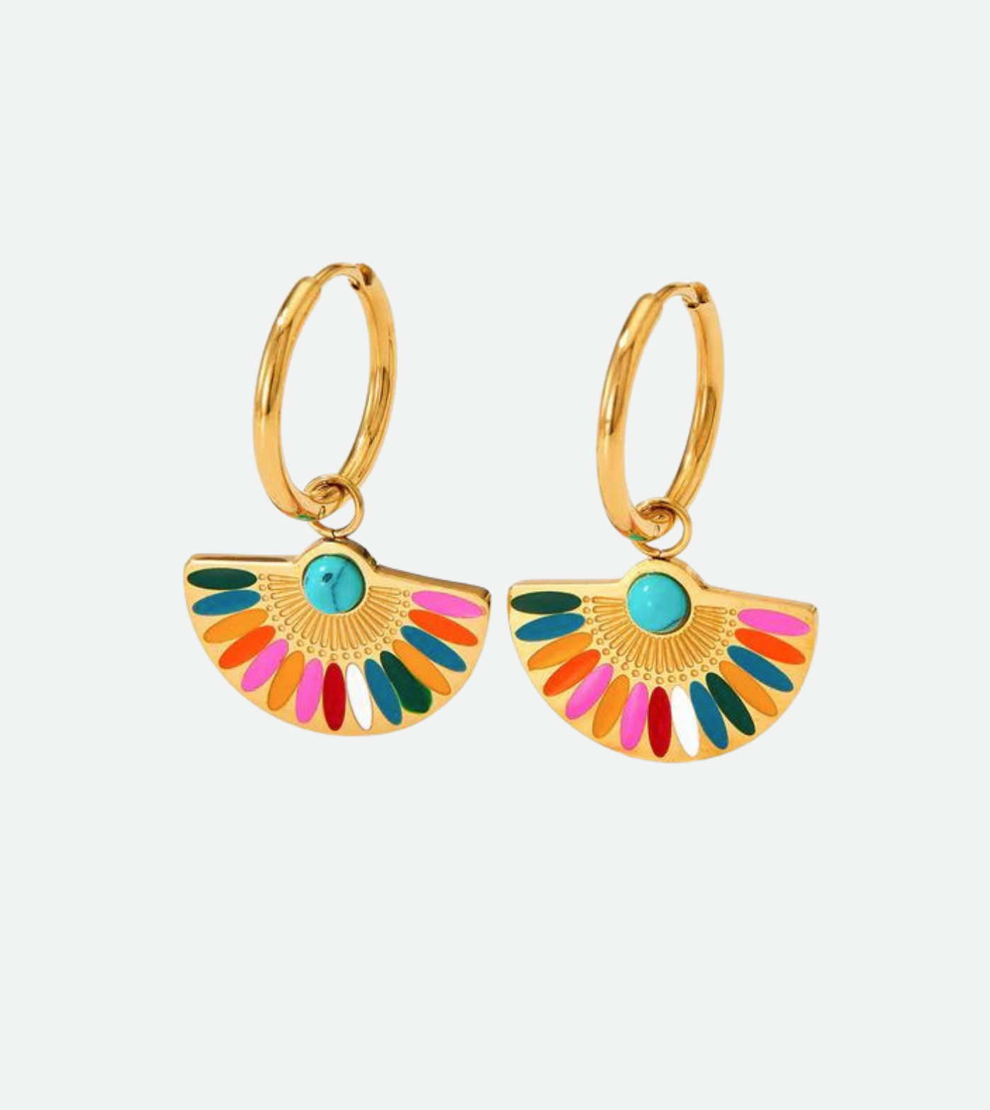 Aztec Earrings | 18k Gold