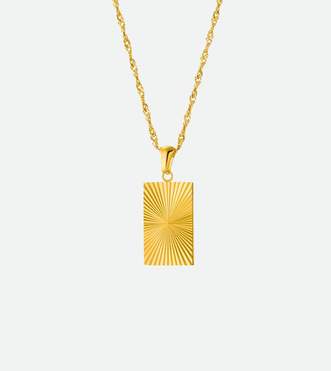 Textured Pendant Necklace | 18k Gold