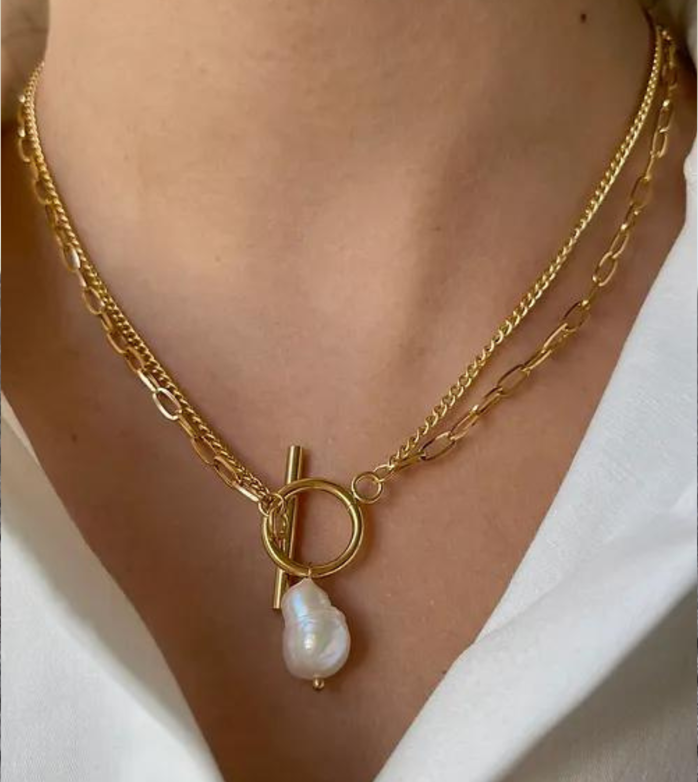 Bahrain Pearl Necklace | 18k Gold