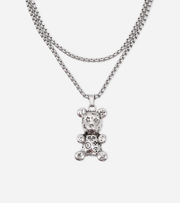 Teddy Pendant Necklace | Silver