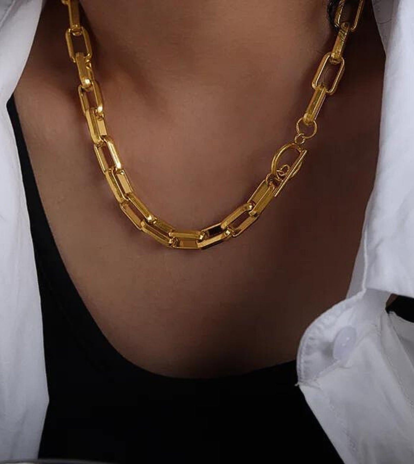 Rolo Chunky Necklace | 18k Gold