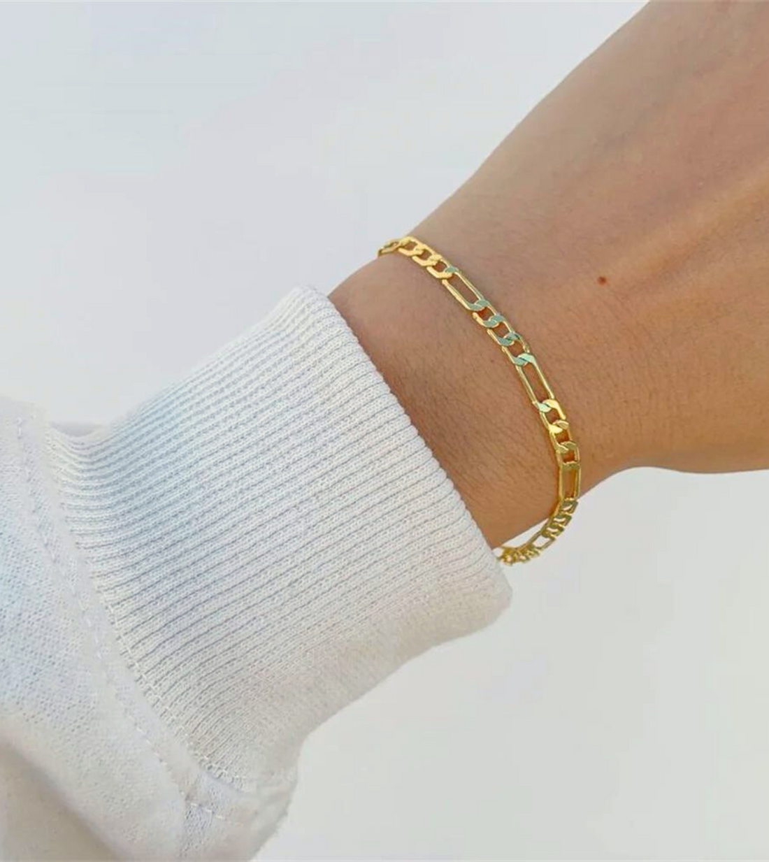 Dainty Figaro Bracelet | 18k Gold