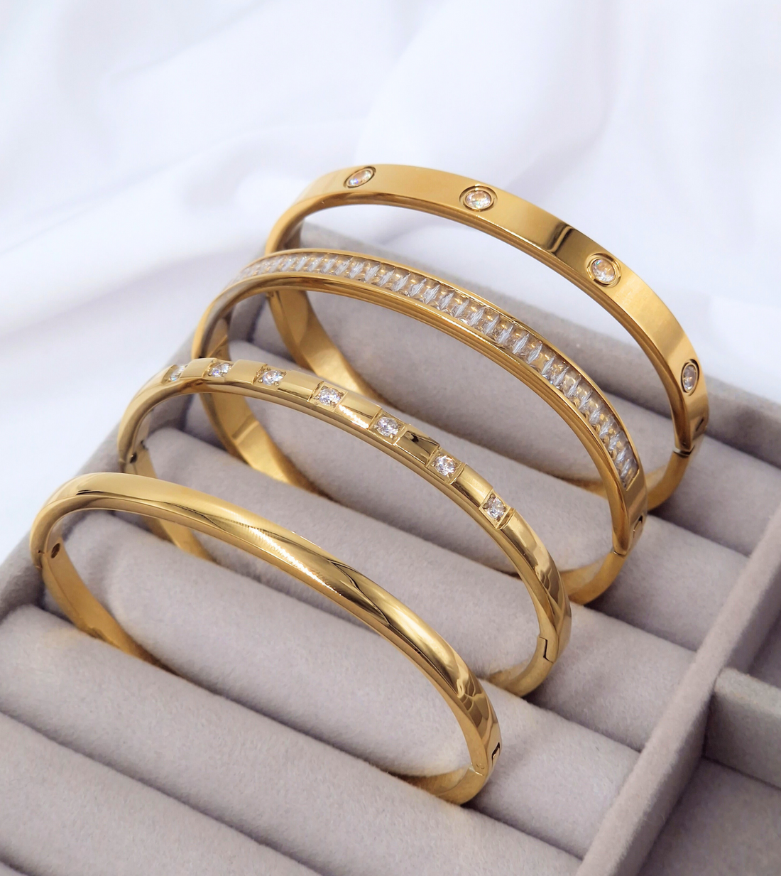 Córdoba Bangle CZ | 18k Gold