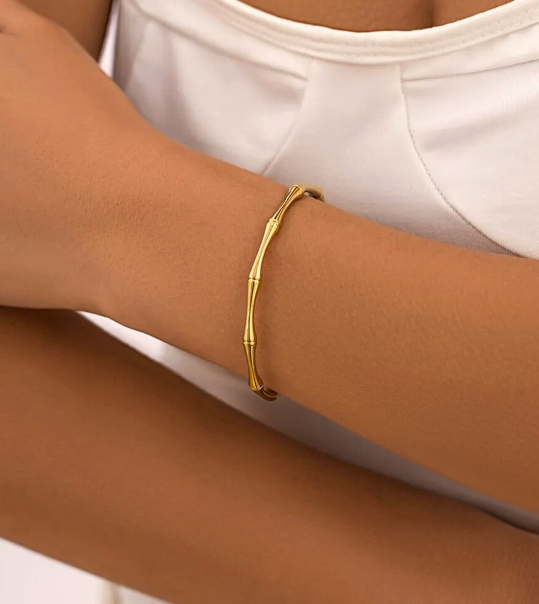 Bamboo Bangle | 14k Gold