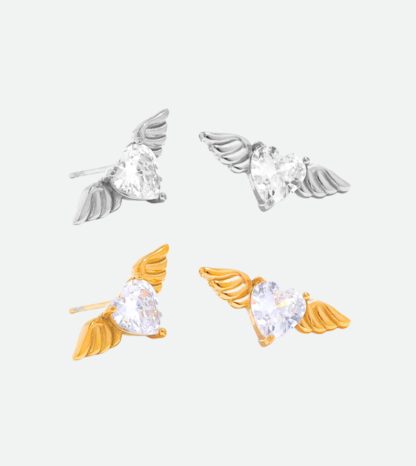 Angel Stud Earrings | 18k Gold