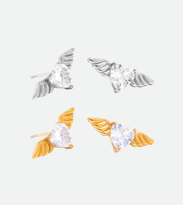 Angel Stud Earrings | 18k Gold