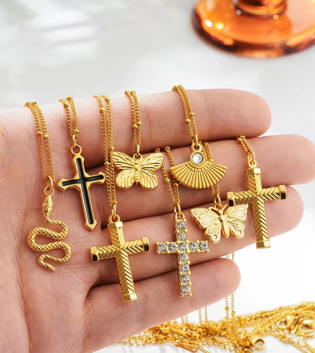 Classic CZ Cross | 18k Gold