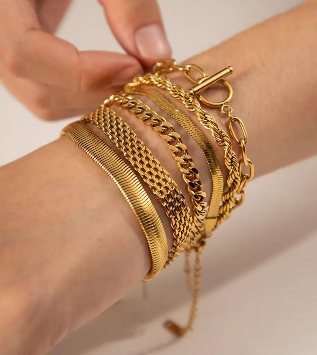 Chunky Snake Bracelet | 18k Gold