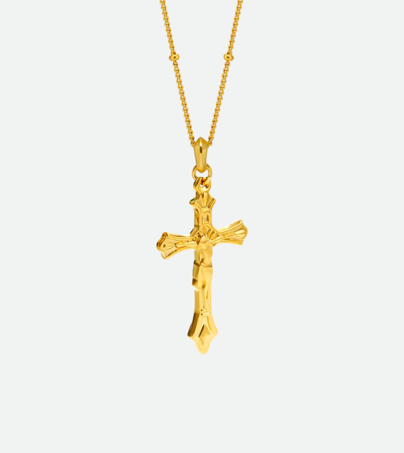 Budded Crucifix | 18k Gold