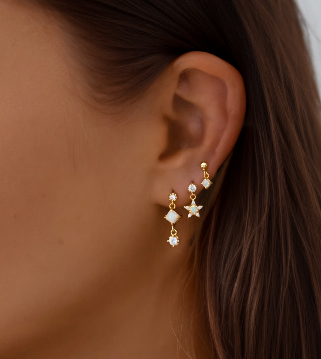 Dainty Opal CZ Earrings | S925