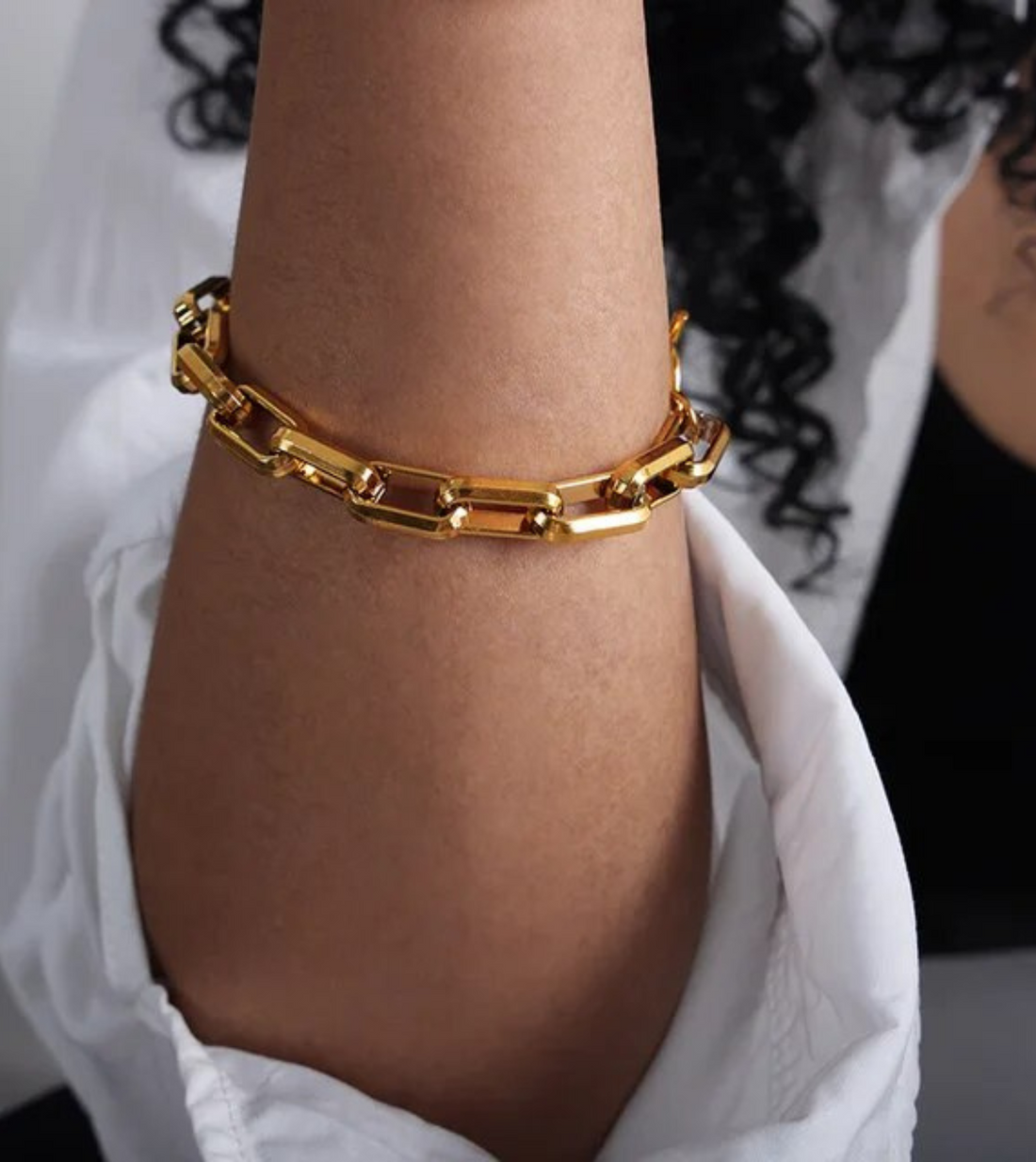 Rolo Chunky Bracelet | 18k Gold