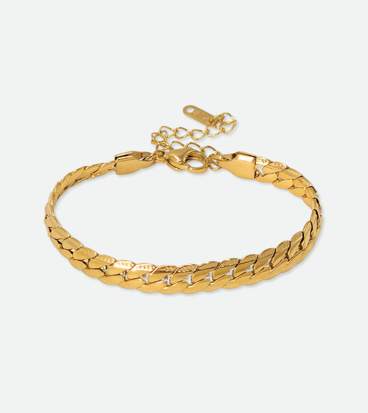 Boho Cuban Bracelet | 18k Gold