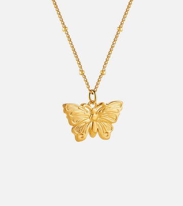 Butterfly Pendant Neckalce | 18k Gold