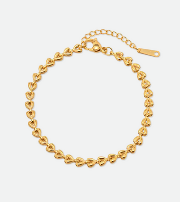 Dainty Heart Bracelet | 18k Gold