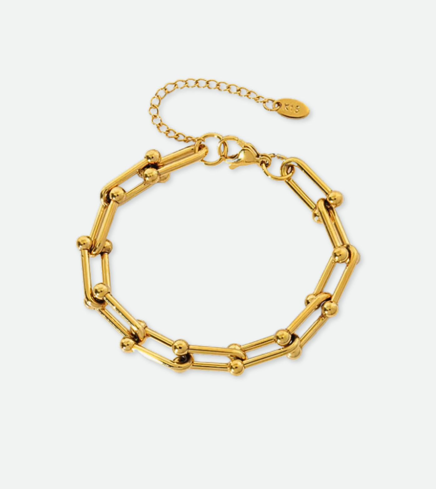 Horseshoe Link Bracelet | 18k Gold