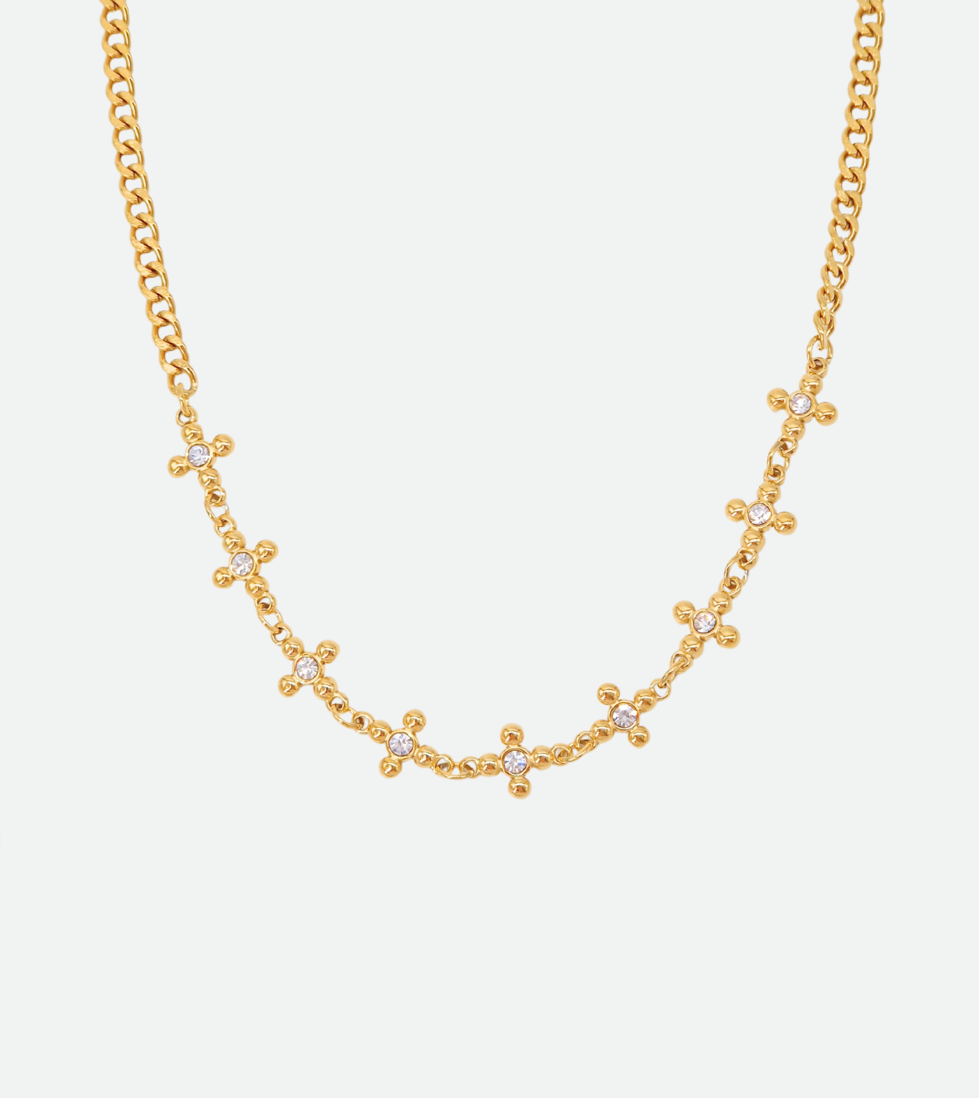 Liberté CZ Necklace | 18k Gold