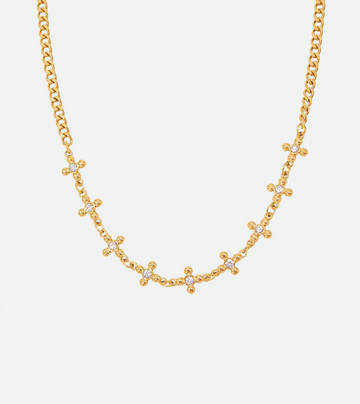 Liberté CZ Necklace | 18k Gold