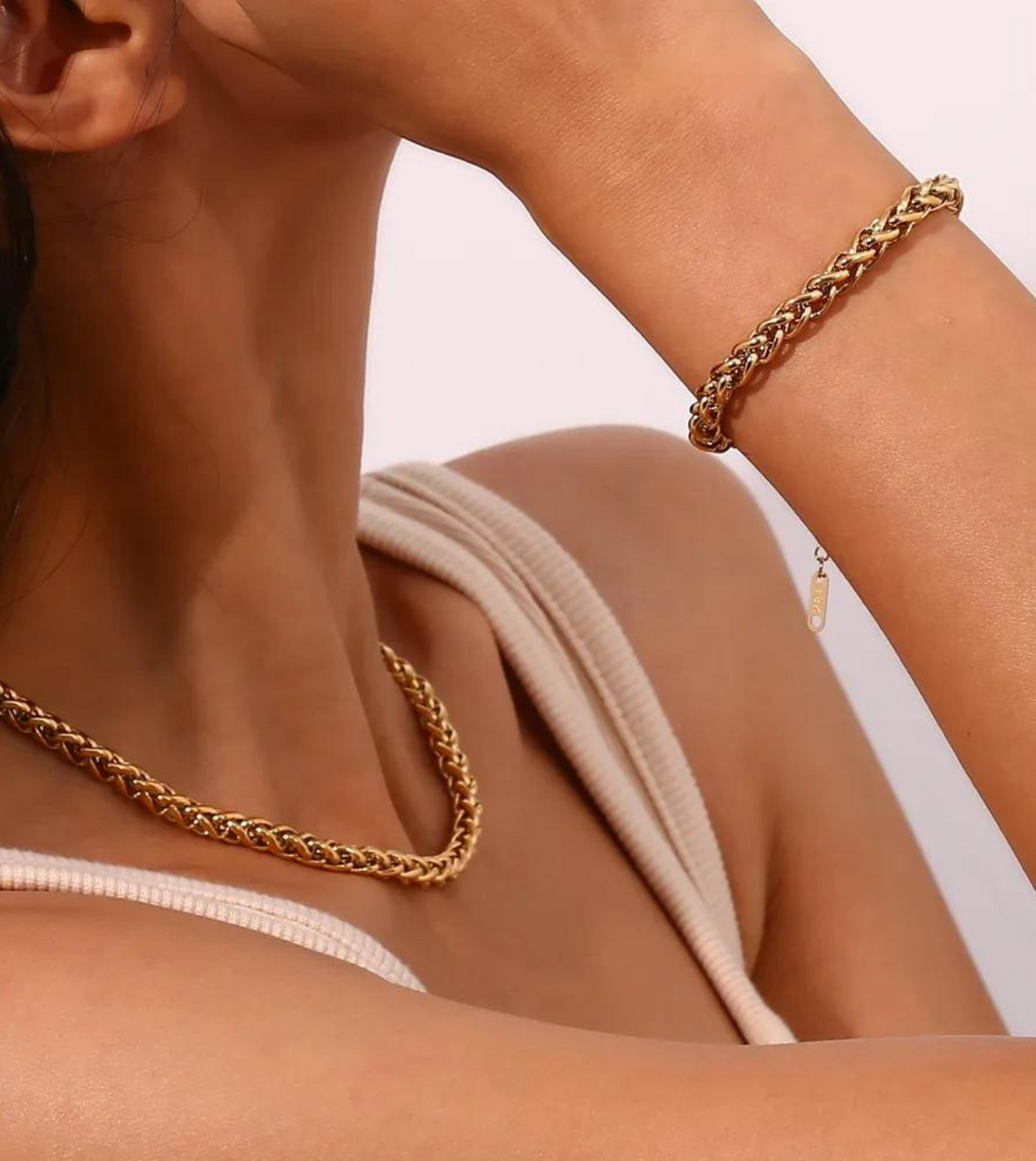 Braid Link Bracelet | 18k Gold