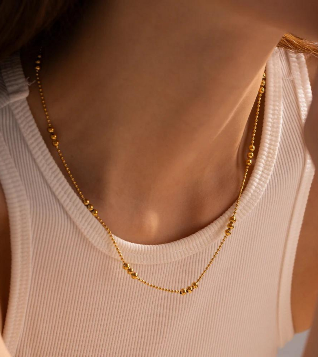 Venice Bead Necklace | 18k Gold