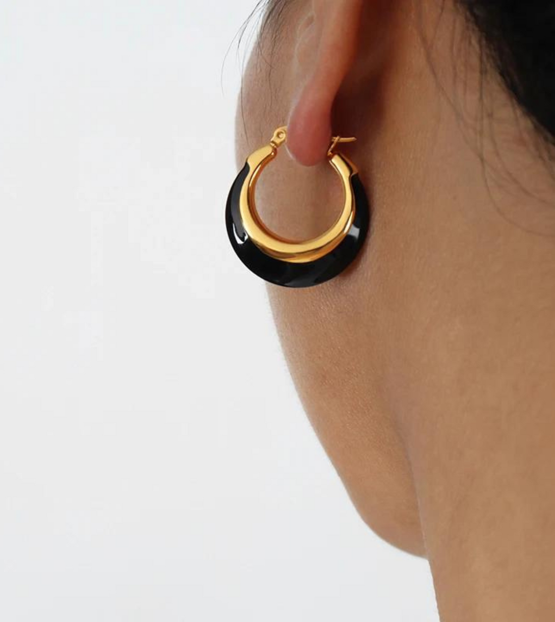 Resin Dip Hoops | 18k Gold