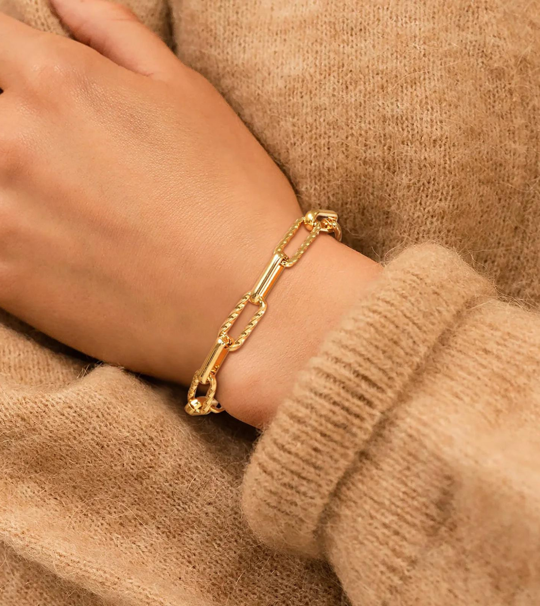 Chunky Twist Bracelet | 18k Gold