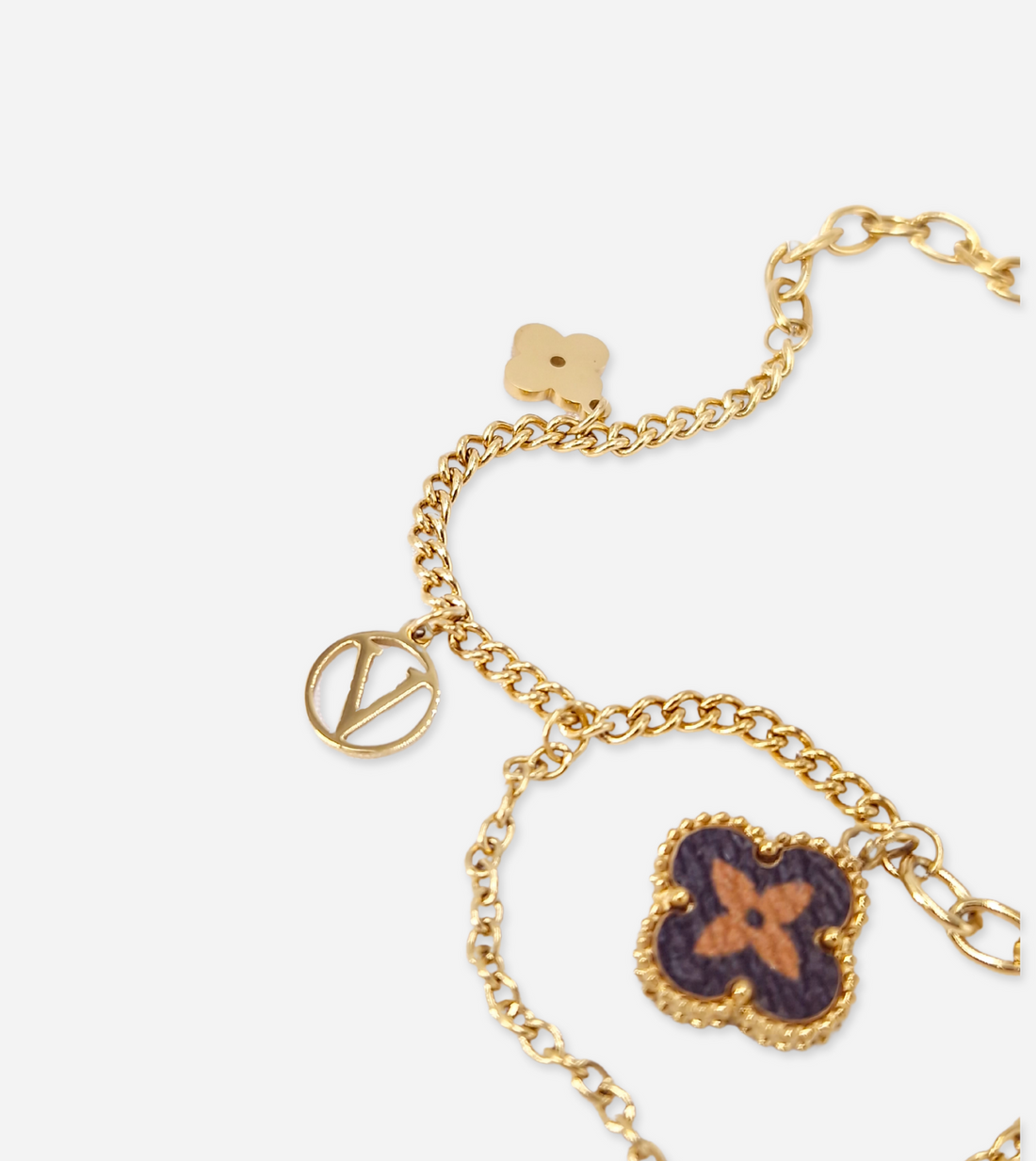 Designer Flower Charm Bracelet | 18K Gold